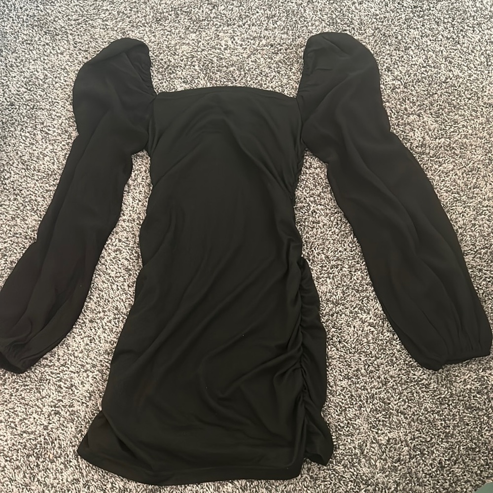 Black short tight dress